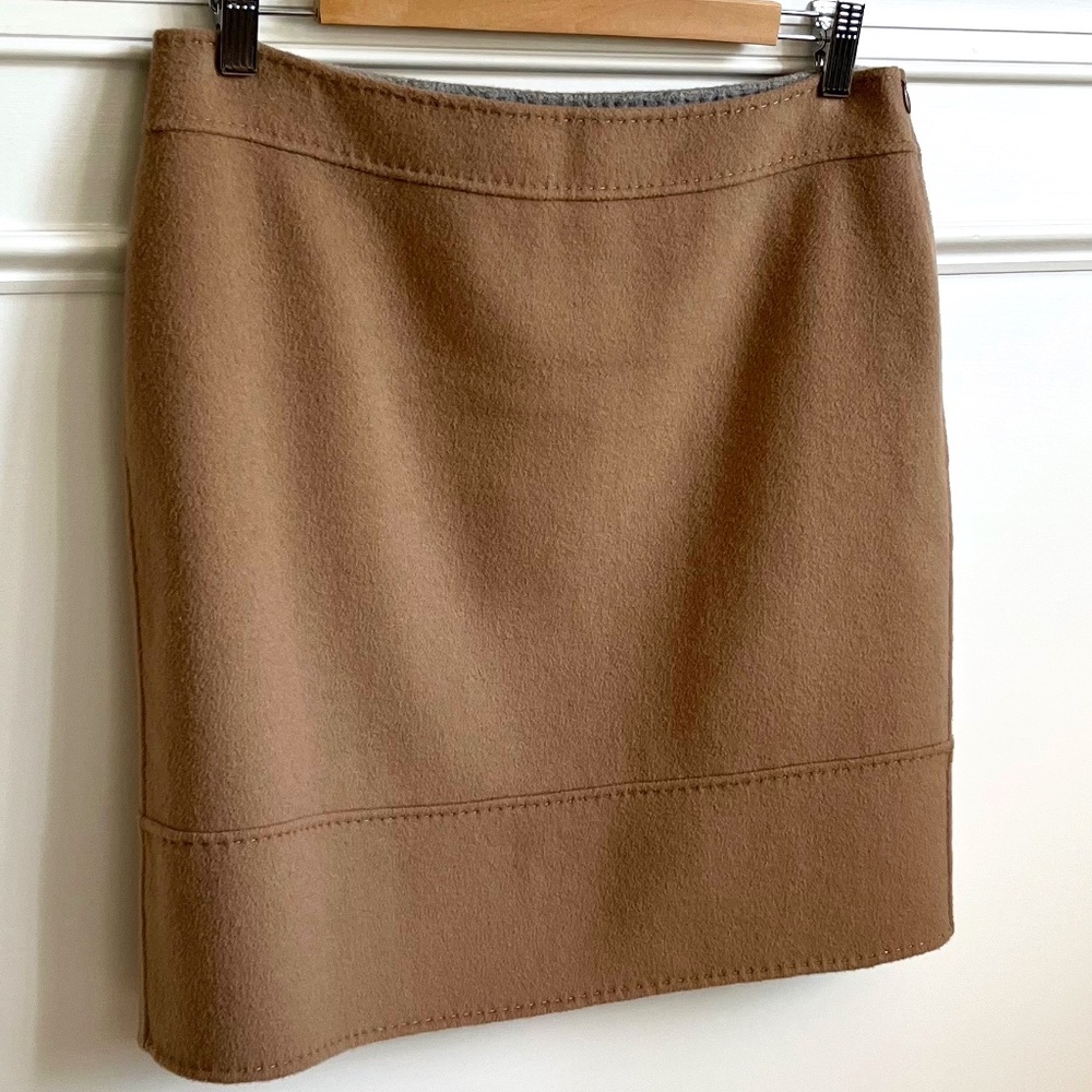 Weekend MaxMara Camel Wool Skirt, 100% Virgin Wool, Size 6
